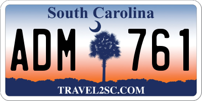 SC license plate ADM761
