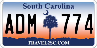 SC license plate ADM774
