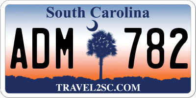 SC license plate ADM782