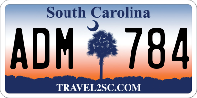 SC license plate ADM784