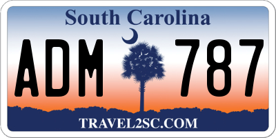 SC license plate ADM787