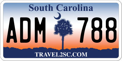 SC license plate ADM788