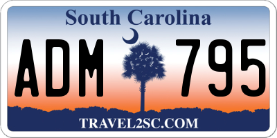 SC license plate ADM795