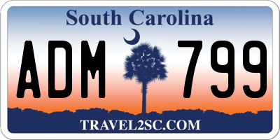 SC license plate ADM799