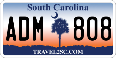 SC license plate ADM808