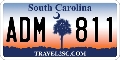 SC license plate ADM811