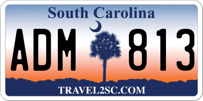 SC license plate ADM813