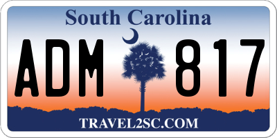 SC license plate ADM817