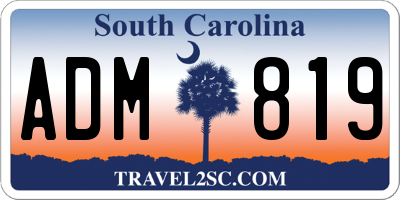 SC license plate ADM819