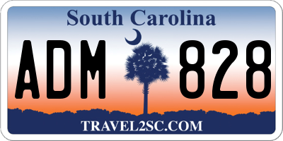 SC license plate ADM828