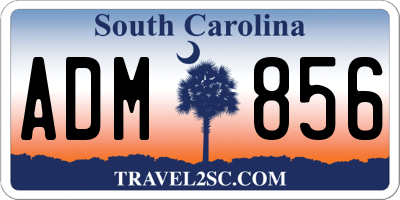 SC license plate ADM856