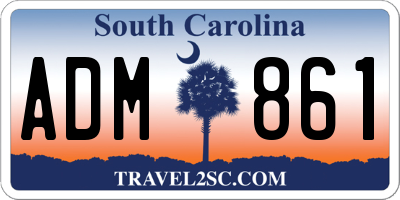 SC license plate ADM861