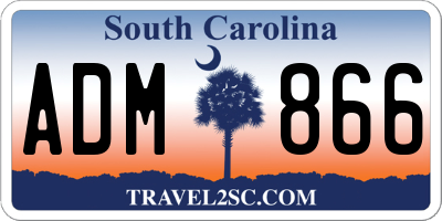 SC license plate ADM866