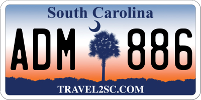 SC license plate ADM886