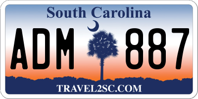 SC license plate ADM887