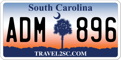 SC license plate ADM896