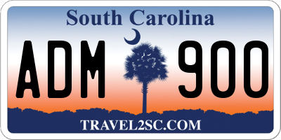 SC license plate ADM900
