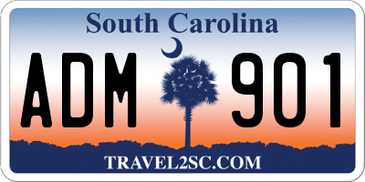 SC license plate ADM901