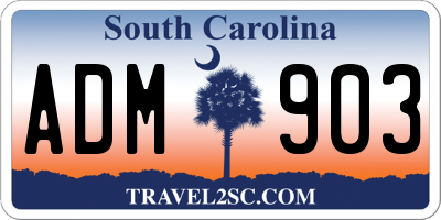 SC license plate ADM903
