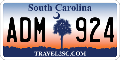 SC license plate ADM924
