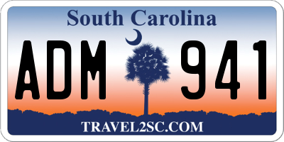 SC license plate ADM941