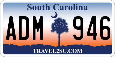 SC license plate ADM946