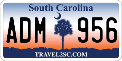 SC license plate ADM956