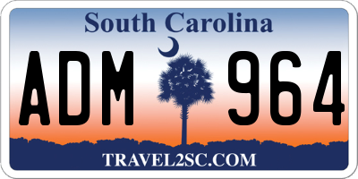 SC license plate ADM964