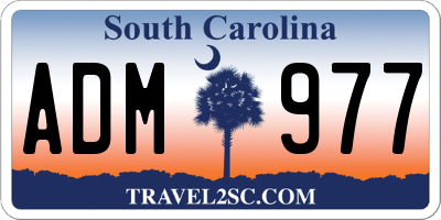 SC license plate ADM977