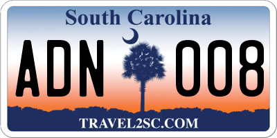 SC license plate ADN008
