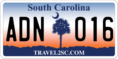SC license plate ADN016
