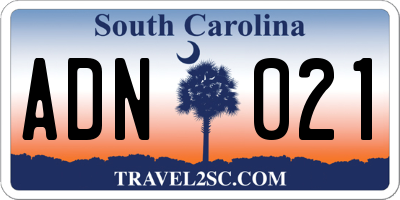 SC license plate ADN021
