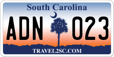 SC license plate ADN023