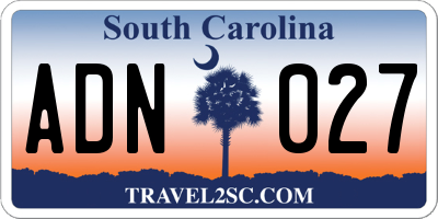 SC license plate ADN027
