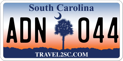 SC license plate ADN044