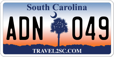 SC license plate ADN049