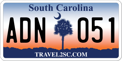 SC license plate ADN051