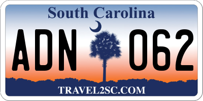 SC license plate ADN062