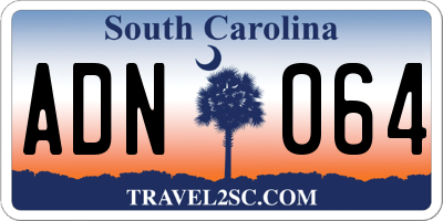 SC license plate ADN064