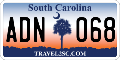 SC license plate ADN068