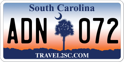 SC license plate ADN072