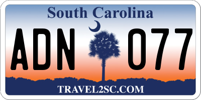 SC license plate ADN077