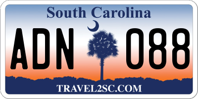 SC license plate ADN088