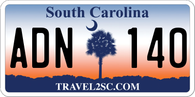 SC license plate ADN140