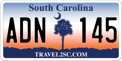 SC license plate ADN145
