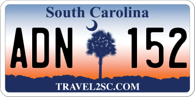 SC license plate ADN152