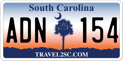 SC license plate ADN154
