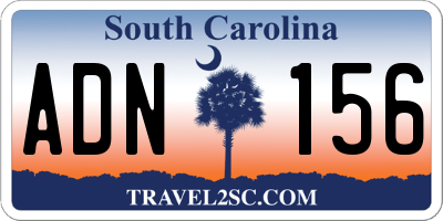 SC license plate ADN156