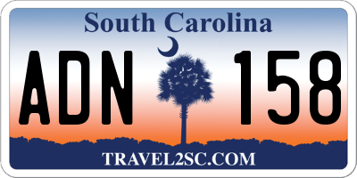 SC license plate ADN158