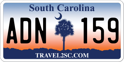 SC license plate ADN159